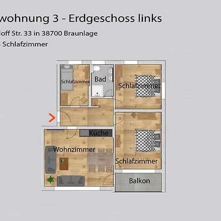 Auszeit-Im-Harz Haus 3 Wohnung 3 Braunlage Bagian luar foto